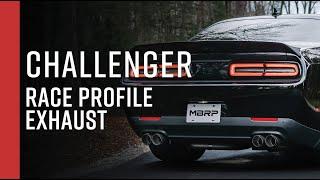 DODGE CHALLENGER // MBRP 3" Cat-Back, Quad Rear Exit, Race Profile Exhaust Overview