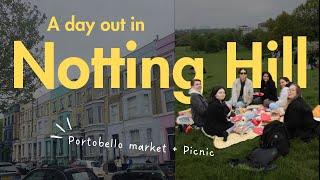 London Vlog | Notting Hill, Holland Park, Portbello Market, Picnic at Primrose Hill | @meerakaneria