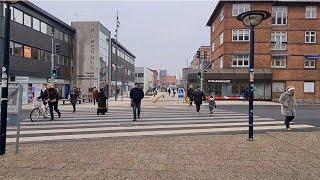 Tour of Ballerup Walking Street in Rain #denmark#copenhagen#rain  #walkingstreet#shopping#travel