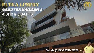 Stunning Penthouse South Delhi | Luxury Living with Private Terrace Jacuzzi & Bar | 4 BHK 550 Yards