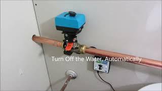 EcoNet's Leak Detection & Prevention System senses plumbing leak and turns off the water