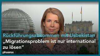 phoenix nachgefragt mit Helene Bubrowski zum Migrationsabkommen mit Usbekistan am 16.09.24