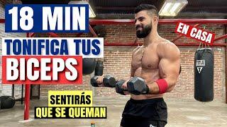 Rutina de Biceps en Casa (18 MIN) Tonifica Brazos y Elimina Grasa | Para Mujeres y Hombres