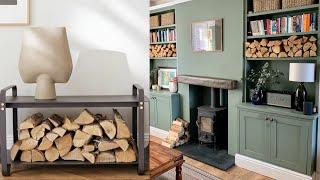 log storage ideas| firewood store inspirations for living room