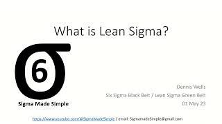 1/2 Lean Sigma - Lean Sigma brings clarity to your pursuit of perfection.