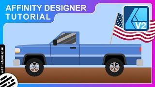 Affinity Designer Tutorial - Beginners Guide - Pickup Truck