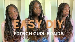 How to do the French curl braids on yourself | VERY EASY | no slip‼️