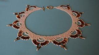 Necklace of beads "Azil".  Technique saraguro. Beadwork.  Master class