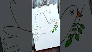 Simple trick to draw a dove #craftmerint #shorts #viral #trending #easydrawing #simplediy #diy