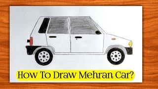 Suzuki Mehran Drawing | Mehran Car Drawing | Pencil Sketch