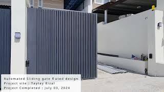 Modern gate design for sliding gate, automated sliding gate