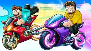 PRETENDING TO BE A NOOB IN SUPER BIKE RACE ROBLOX!!