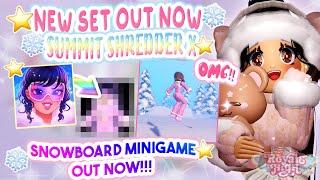 ALERT NEW SET AND SNOWBOARD MINIGAME OUT NOW | Royale High Glitterfrost