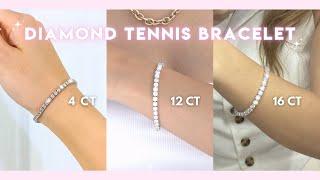 Diamond Tennis Bracelet Comparison! 16ct, 12ct and 4ct Bracelets