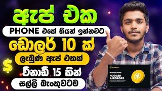 online job sinhala - online job at home sinhala - E money sinhala - Binance hodler airdrop sinhala