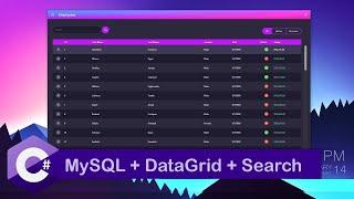 C# Tutorial  - Connect MySQL Database ~ DataGrid View  ~ Data Search ~ Bunifu Framework