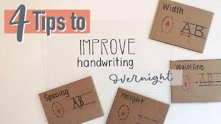 4 tips to Improve Handwriting overnight | Modern print Capital letters | Neat handwriting