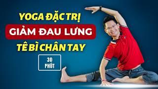 Yoga Đặc Trị Đau Lưng, Tê Bì Chân Tay (30 Phút, Mọi Trình Độ) | Kim Ba Yoga