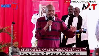 Drama as Furious Moses Kuria Lectures Kikuyus, Gets Heckled and Mic Grabbed from him!