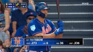 Tim Tebow vs Astros (Spring Training 2019)