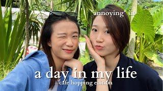 A DAY IN MY LIFE WITH MY ANNOYING SISTER (cafe hopping In singapore + cny clothes shopping)