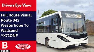 Full Route Visual | Nexus Bus Route 342 - Westerhope To Wallsend | YX72ONF