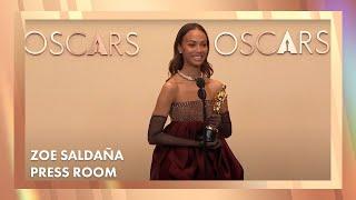 'Emilia Pérez' Best Supporting Actress Press Room Speech | 97th Oscars (2025)[Zoe Saldaña]