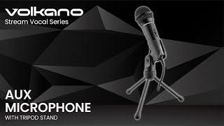 Aux Microphone with Tripod Stand | Stream Vocal Series | Volkano