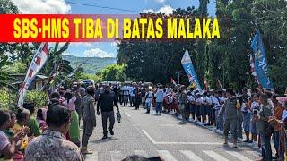 Tiba di perbatasan || Bupati dan Wabup Malaka SBS-HMS  disambut ratusan masyarakat