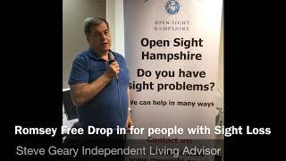 #Romsey Free Drop in Hub for anyone living with #SightLoss #OpenSight #Hampshire