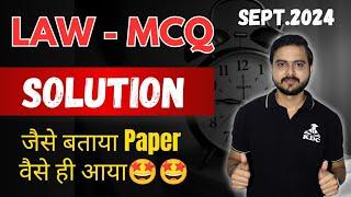 CA Inter Law - MCQ Solution  September 2024 - Jaisa Padhaya Waisa hi Aya