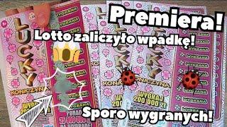 Zdrapki Lotto  Premiera! 12 zdrapek Lucky Koniczyna  Wysyp biedronek i niezła wpadka Lotto! 