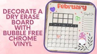 TechWrapCraft February Calendar DIY Tutorial | Using Bubble Free Mirror Chrome Vinyl For Decoration