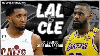 Los Angeles Lakers vs Cleveland Cavaliers Full Game Highlights | Oct 30 | 2025 NBA Season