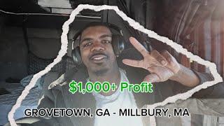 #009 Day in the Life of a Full-Time Trucker | Mercer Transportation – Pay Breakdown GA - MA