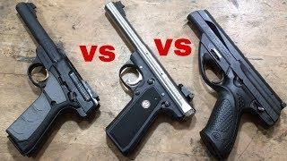 Ruger Mark III 22/45 vs Browning Buck Mark vs Beretta Neos