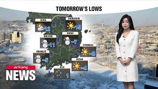 [Weather] Coldest morning of winter season in store for Seoul on Thursday