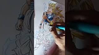 Drawing Goku SSJ3 DBZ  #shorts