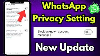 Block Unknown Account Messages On Whatsapp | Whatsapp Privacy Setting Update | Tamil rek