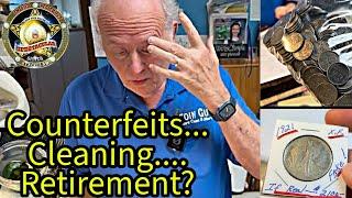 Counterfeit Coins! Cleaning Ancient Coins! Coin Guy Retirement?!