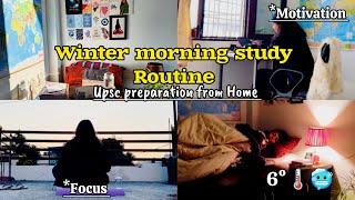 WINTER MORNING STUDY ROUTINE | WOKE UP AT 6 AM | UPSC PREPARATION VLOG