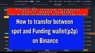 moving Crypto in-between spot and p2p wallet on binance #shorts