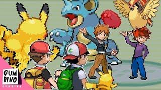 Red and Ash vs Gary and Blue Pokémon Battle