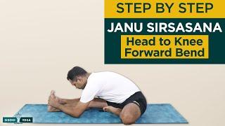 Janu Sirsasana (Head to Knee Forward Bend Pose) Benefits, How to Do by Yogi Sandeep - Siddhi Yoga