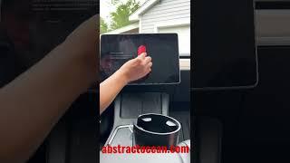 The best way to clean your Tesla screen. #abstractocean #shorts #tesla