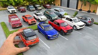 Huge Realistic SUV Collection at Mini Parking Lot | Diecast Model Cars