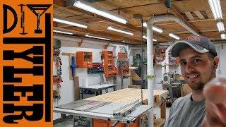 Setting up the NEW DIYTyler Shop 2 |  Electric | Lights | Efficient Tool Layout
