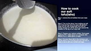 How to make Taho (soft tofu) from soya beans