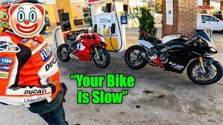 TROLLING A COCKY Ducati Rider | Panigale V4 SP2, V4R, V4