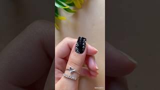 Easy black nail art design #naildesign #nailart2023 #youtubeshorts #shorts